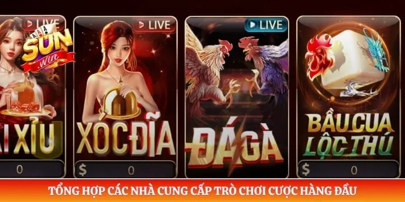 Tổng hợp các nhà cung cấp trò chơi cược hàng đầu