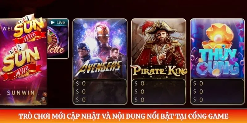 Trò chơi mới cập nhật và nội dung nổi bật tại cổng game
